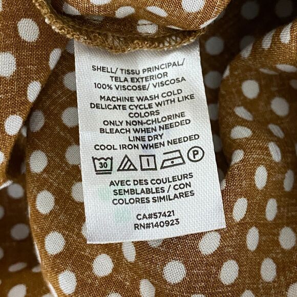 New LOFT Dotted Pintucked Long Sleeve Blouse Women's Size Large - Picture 4 of 7